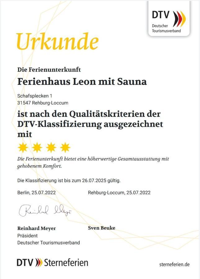 Ferienhaus Leon Mit Sauna Rehburg-Loccum Buitenkant foto